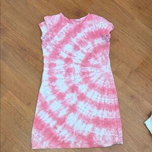 GAP Pink and White Tie-Dye Dress